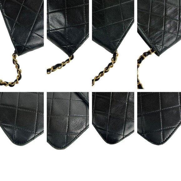 Authentic CHANEL 24K Classic Vintage Single Flap Bag Timeless Chain Purse Black - Picture 13 of 13